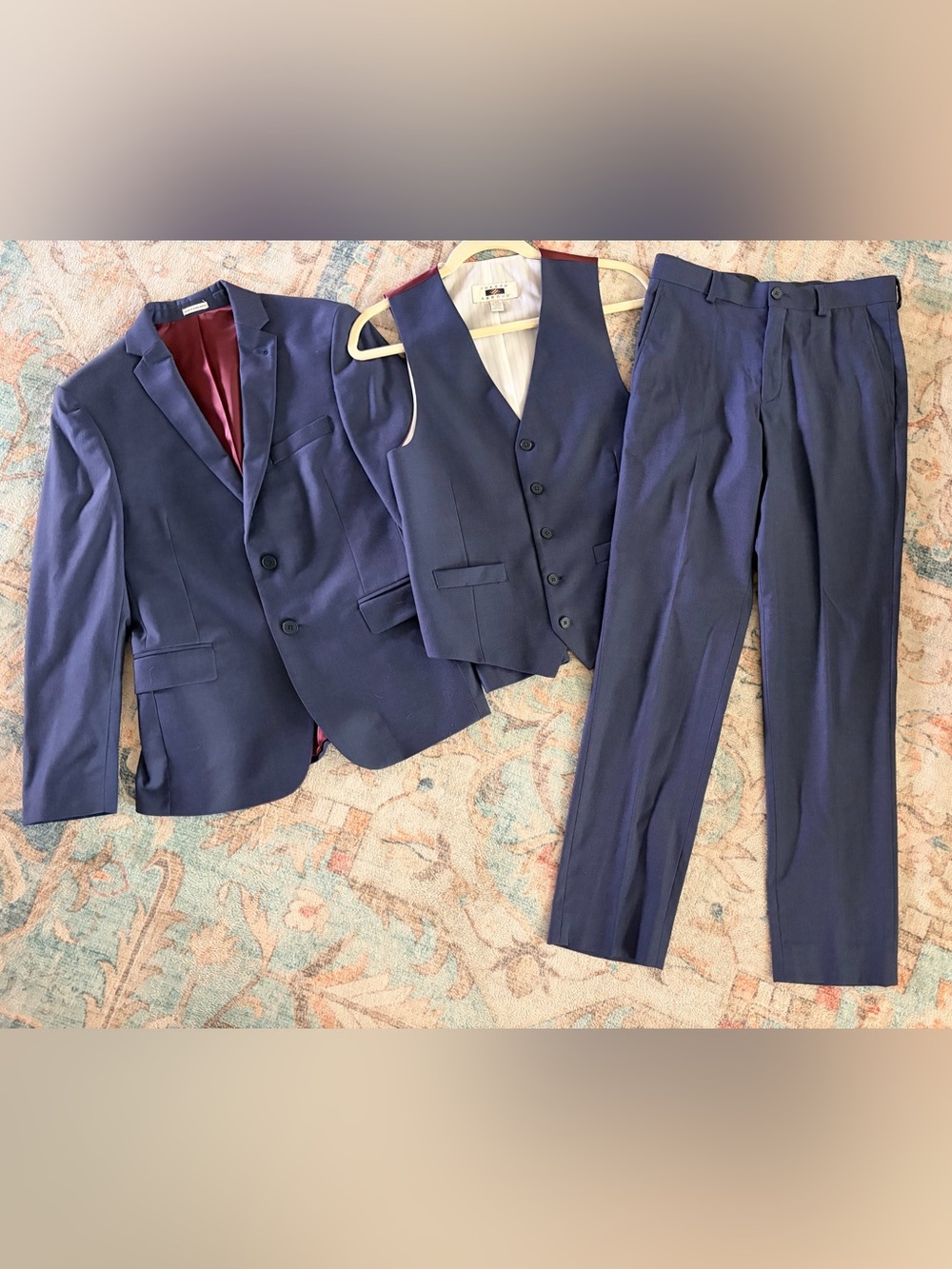 Joseph Abboud teen 3-Piece navy Suit Vest Set